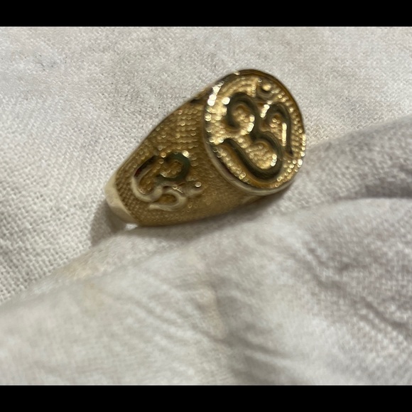 Men’s 14 carat gold om ring - Picture 5 of 7